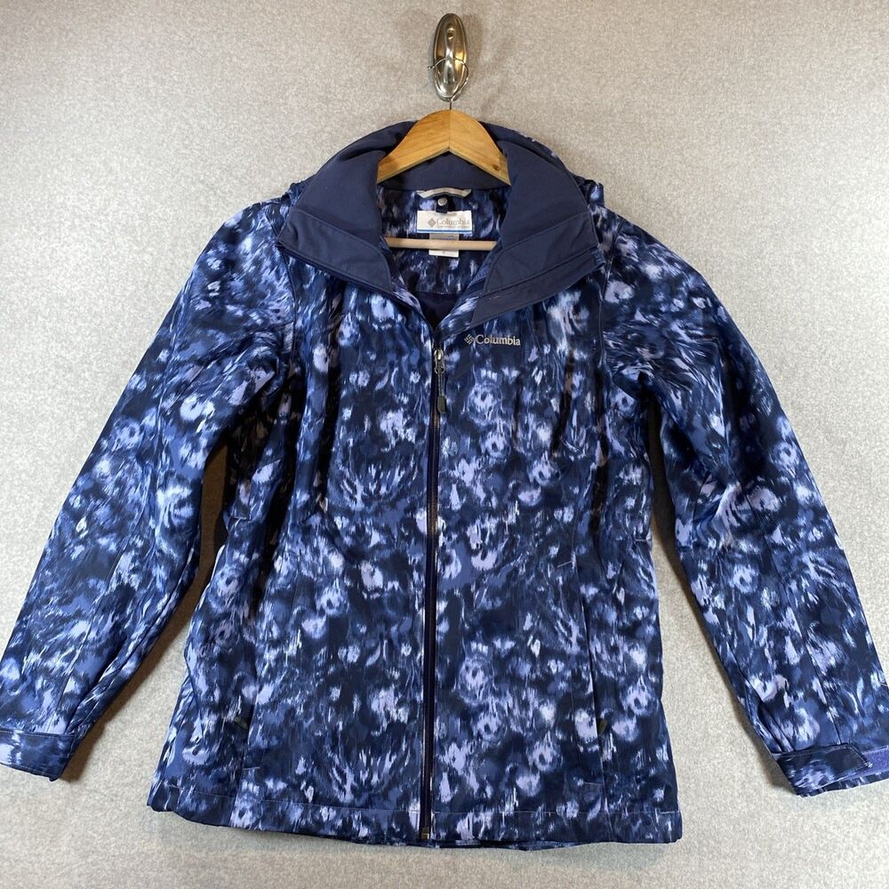 Columbia Omni-Tech Interchange Women's M Waterproof Rain Jacket Shell Only Blue